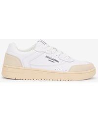 Roberto Cavalli - Leather Sneakers With Inserts - Lyst