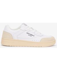 Roberto Cavalli - Leather Sneakers With Inserts - Lyst