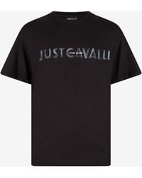 Roberto Cavalli - T-Shirt With Just Cavalli Logo - Lyst