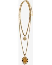 Roberto Cavalli - Double Necklace With Ray Of Pendant - Lyst