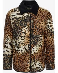 Roberto Cavalli - Leopard Printed Jacket - Lyst