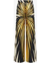Roberto Cavalli - Ray Of Print Silk Palazzo Trousers - Lyst