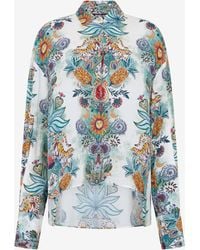 Roberto Cavalli - Tropical Garden Print Shirt - Lyst