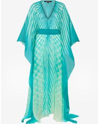 Roberto Cavalli - Long Caftan With Optical Glass Print - Lyst