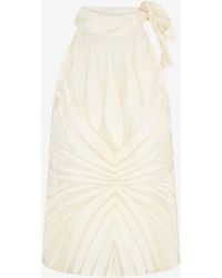 Roberto Cavalli - Top With Ray Devoré Print - Lyst