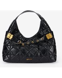 Roberto Cavalli - Borsa A Spalla Nera Trapuntata Con Fibbie - Lyst