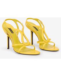 Roberto Cavalli - Leather Sandals With Snake Detail - Lyst