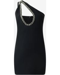 Roberto Cavalli - Mini Dress With Bejeweled Neckline - Lyst