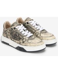 Roberto Cavalli - Ivory Leather Low Top Sneakers - Lyst