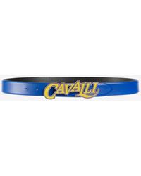 Roberto Cavalli - Logo-buckle Leather Belt - Lyst