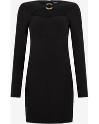 Roberto Cavalli - Short Dress With Long Sleeves And Cut-Out - Lyst