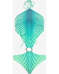 Roberto Cavalli - Trikini With Optical Glass Print And Snake Ring - Lyst