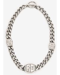 Roberto Cavalli - Chain Necklace With Rc Monogram - Lyst