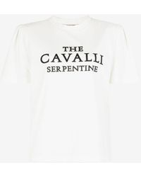 Roberto Cavalli - Logo-print Cotton T-shirt - Lyst