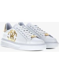 Roberto Cavalli - Sneakers With Monogram Mirror Snake - Lyst