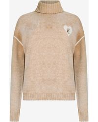 Roberto Cavalli - Turtleneck Sweater With Heart Logo - Lyst