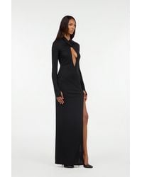 Roberto Cavalli - Abito Lungo Nero Con Cut-Out E Spacco - Lyst