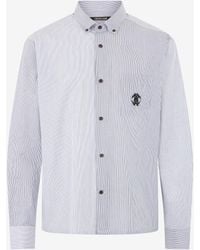 Roberto Cavalli - Striped Shirt With Monogram Rc - Lyst