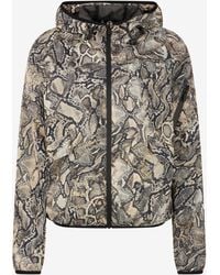 Roberto Cavalli - Hooded Jacket With Python Print - Lyst