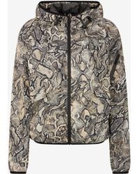 Roberto Cavalli - Hooded Jacket With Python Print - Lyst