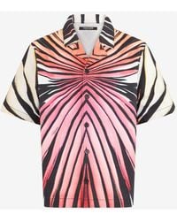 Roberto Cavalli - Ray Of Paradise Print Denim Shirt - Lyst