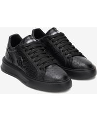 Roberto Cavalli - Snake-Embossed Sneaker With Monogram Rc - Lyst