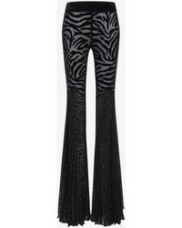 Roberto Cavalli - Ray Of Print Velvet Pants - Lyst