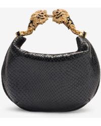 Roberto Cavalli - Mini Hobo Roar Bag With Snake Print - Lyst