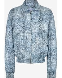 Roberto Cavalli - Reversible Bomber Jacket With Baby Jaguar Print - Lyst
