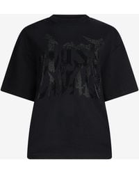 Roberto Cavalli - Just Cavalli T-Shirt With Rhinestone Logo - Lyst