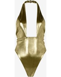 Roberto Cavalli - One-Piece Swimsuit With Geometric Neckline - Lyst