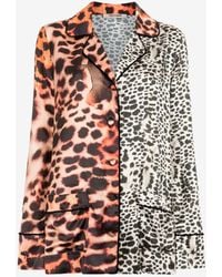 Roberto Cavalli - Murena Print Silk Blend Jacket - Lyst