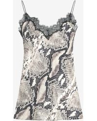 Roberto Cavalli - Top De Seda Con Estampado Python - Lyst