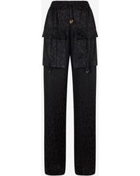 Roberto Cavalli - Pants With Solid-Color Jaguar Skin Print - Lyst