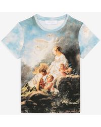 Roberto Cavalli - T-Shirt En Coton À Imprimé Wild Leda - Lyst