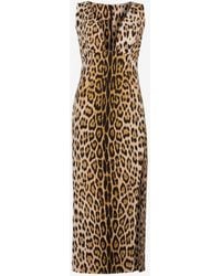 Roberto Cavalli - Kleid Mit Jaguar-Print - Lyst