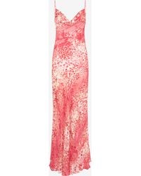 Roberto Cavalli - Long Dress With Jaguar Skin Print - Lyst
