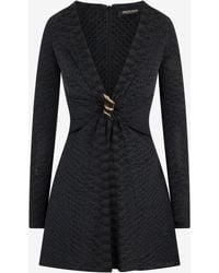 Roberto Cavalli - Dress With Serpentine Print And Jewel Detail - Lyst
