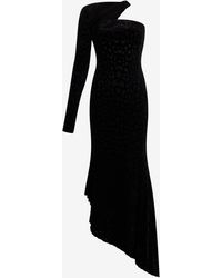 Roberto Cavalli - Asymmetrical Dress With Jaguar Skin Pattern - Lyst