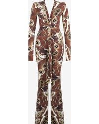Roberto Cavalli - Mini Butterfly Print Jumpsuit - Lyst