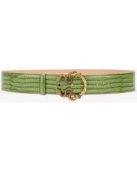 Roberto Cavalli - Leather Belt With Snake Buckle - Lyst