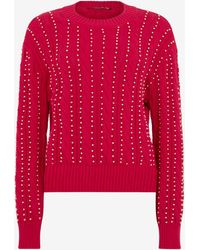 Roberto Cavalli - Studded Cable-Knit Sweater - Lyst