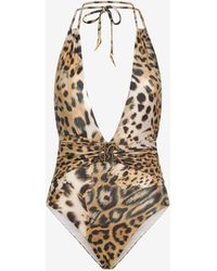 Roberto Cavalli - Jaguar Skin Printed One-Piece Swimsuit - Lyst