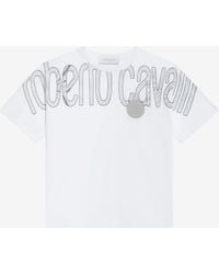 Roberto Cavalli - Logo Print Cotton T-Shirt - Lyst