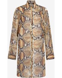 Roberto Cavalli - Cotton Dress - Lyst