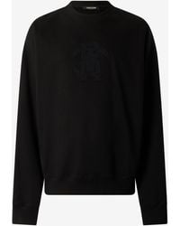 Roberto Cavalli - Sweatshirt With Mirror Snake Monogram Embroidery - Lyst