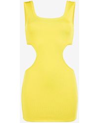 Roberto Cavalli - Cut-Out Knit Mini Dress - Lyst