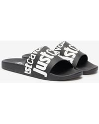 Roberto Cavalli - Slipper Mit Logo - Lyst