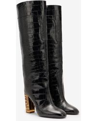 Roberto Cavalli - Boots With Crocodile Embossing - Lyst