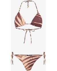 Roberto Cavalli - Natural Barb Print Bikini - Lyst